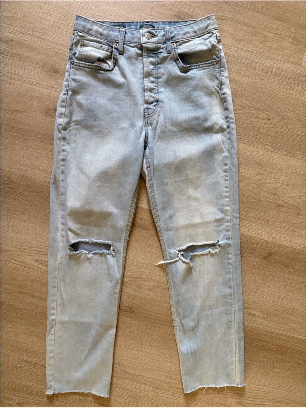 Wild Fable Light Blue High-Rise Distressed Jeans